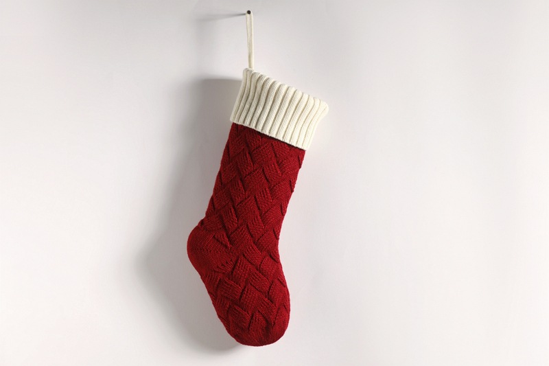 Knitted Christmas Stockings Large Size Cable Knit Holiday Decorative Gifts